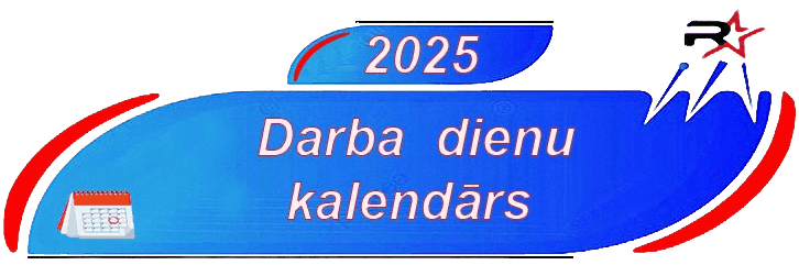 Darba dienu kalendārs 2025.gadam