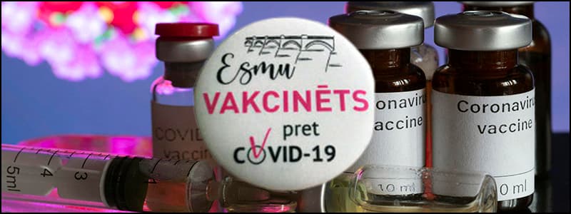 uzraksts"esmu vakcinēts pret covid-19"